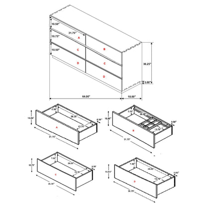 Winslow | 6 Drawer Dresser