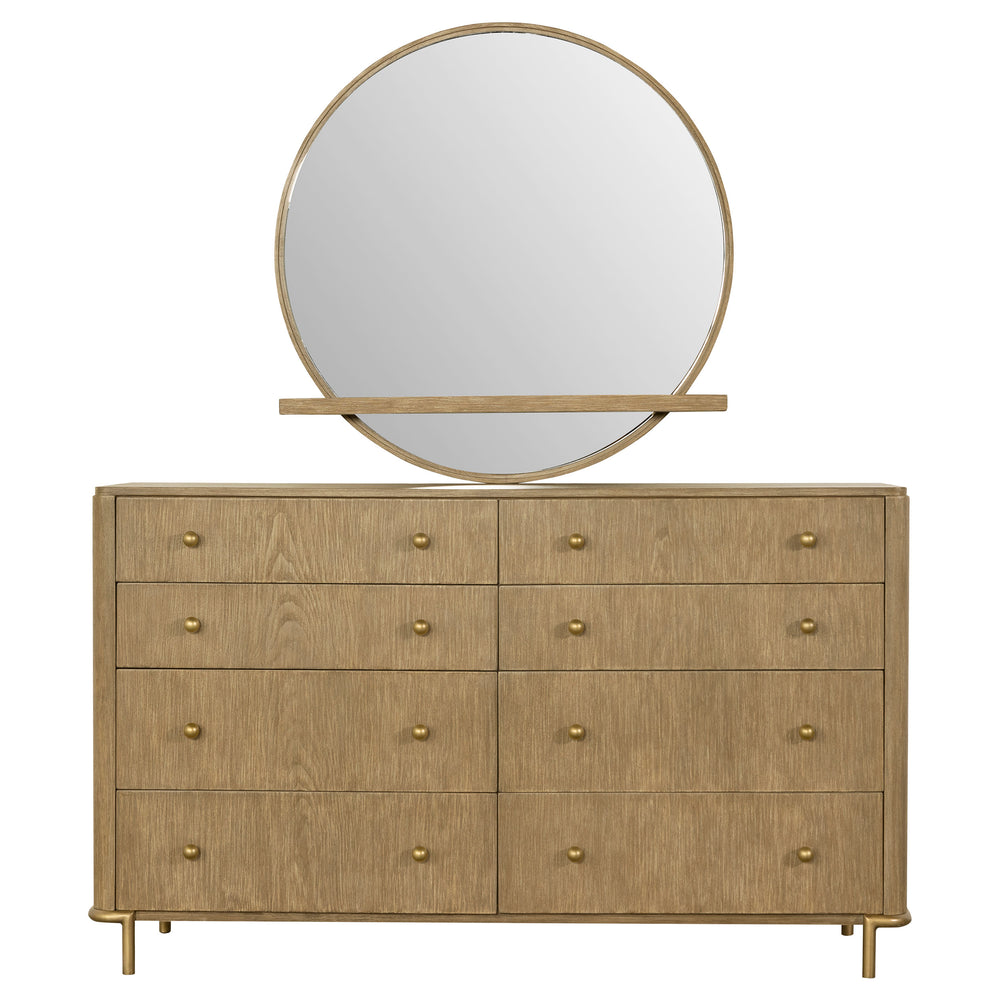 Arini 8-Drawer Dresser with Mirror – Sand Wash or Black Finish