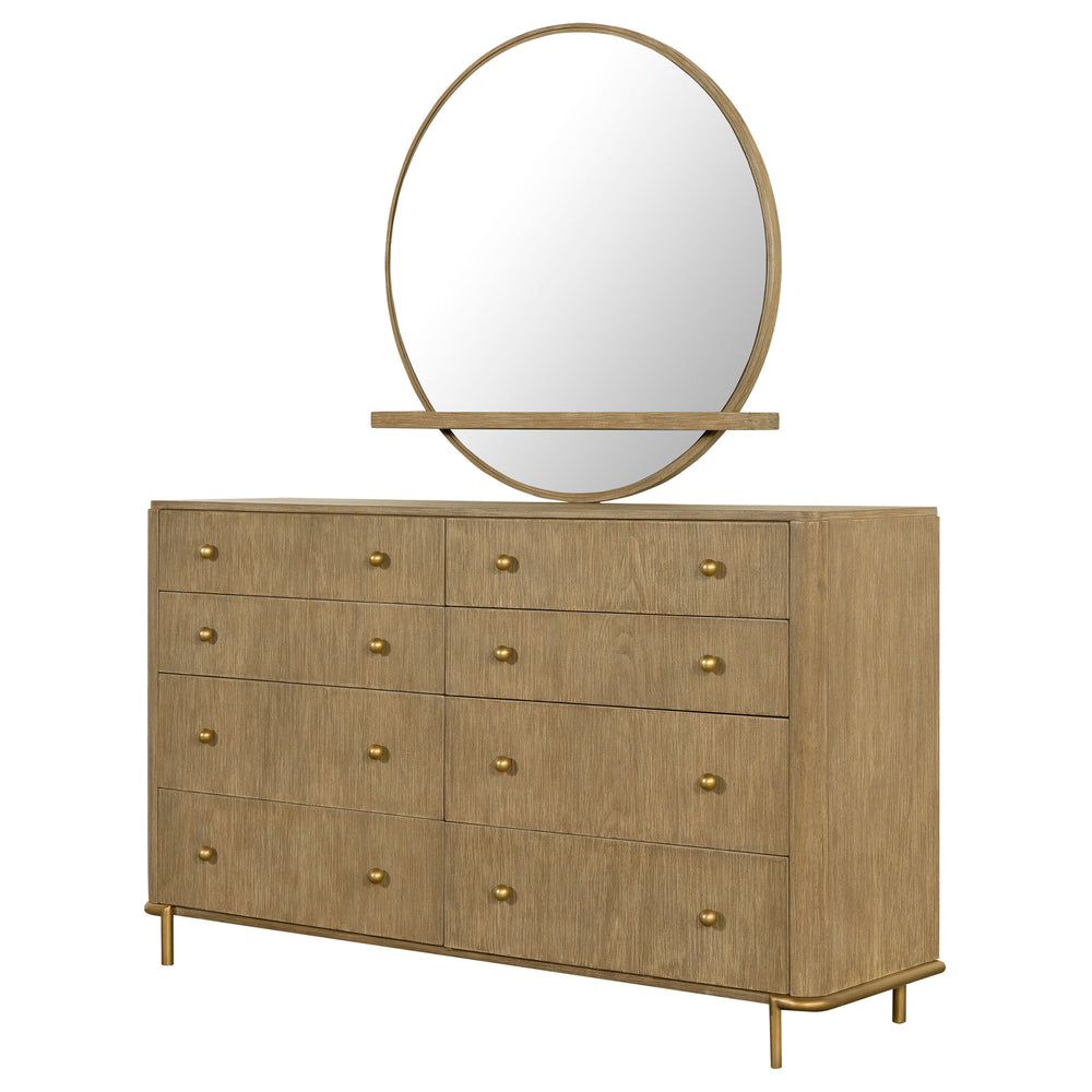 Arini 8-Drawer Dresser with Mirror – Sand Wash or Black Finish