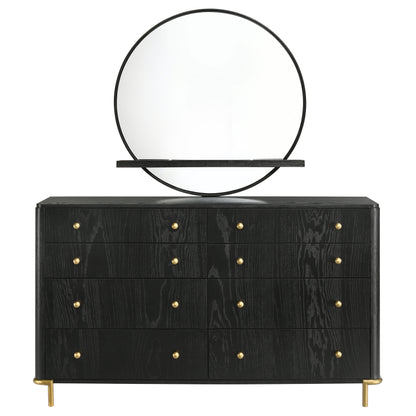 Arini 8-Drawer Dresser with Mirror – Sand Wash or Black Finish