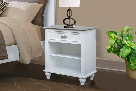 Fishtails 1-Drawer | 1-Shelf Nightstand