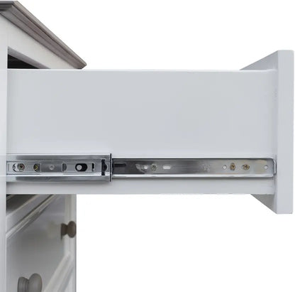 Fishtails Chest | 5 Drawer Two Tone White & Gray Coastal Chest