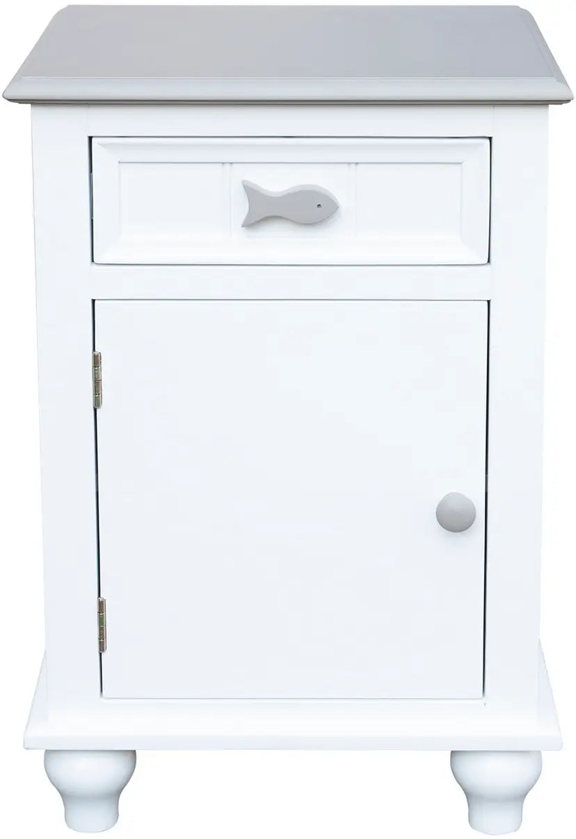 Fishtails 1-Drawer | 1-Door Nightstand