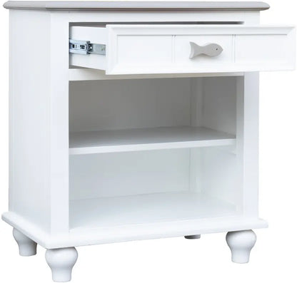 Fishtails 1-Drawer | 1-Shelf Nightstand