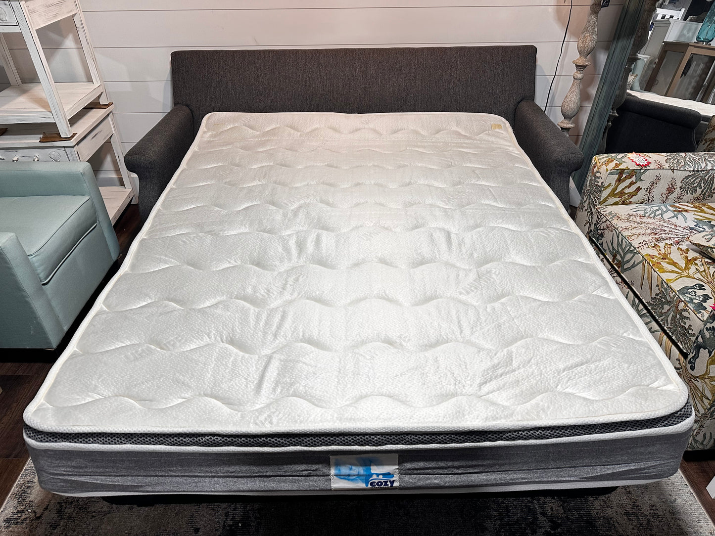 Commercial Sleeper Sofa | Jasper Smoke Crypton Performance Fabric - LAST ONE