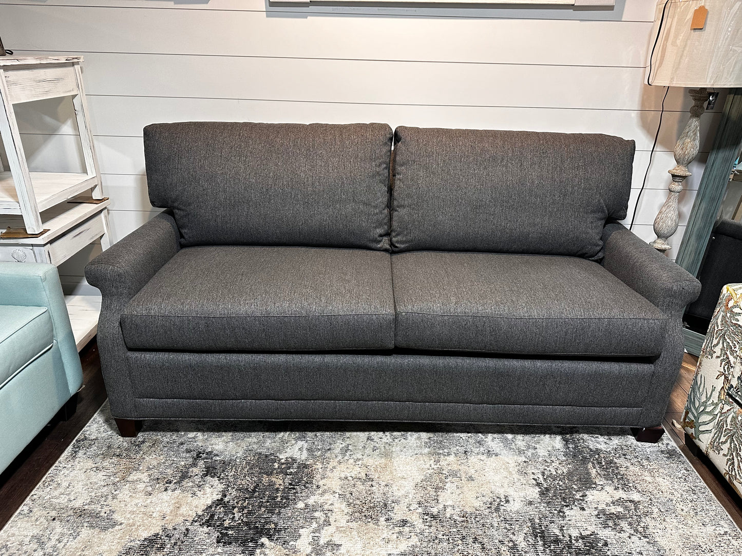 Commercial Sleeper Sofa | Jasper Smoke Crypton Performance Fabric - LAST ONE