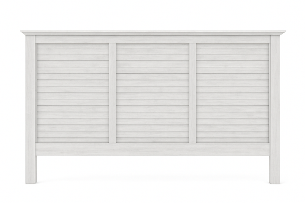 High Tide 90" Collection | 90 Degree Queen Headboard Only- Chalk & White