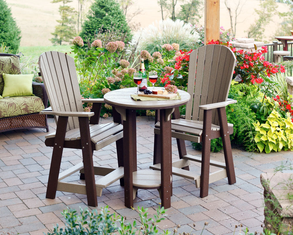 Outdoor Bundle | 3 Piece Balcony Chair & 30" Table Set - Bar Height