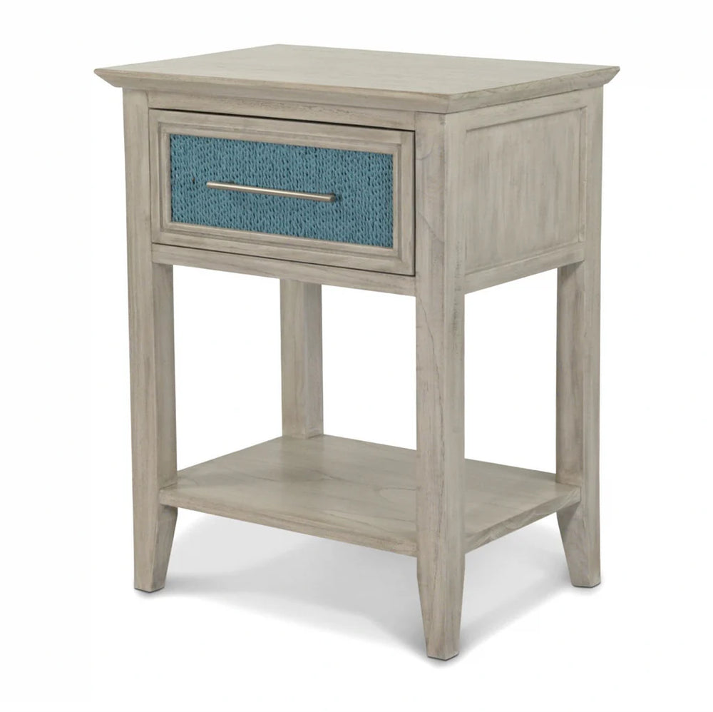 Ocean Isles | 1 Drawer Woven Nightstand w/ Power & USB
