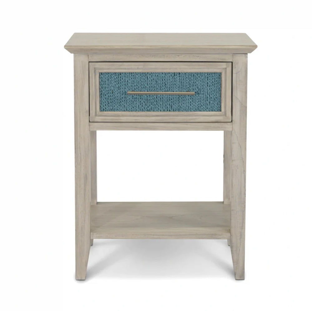 Ocean Isles | 1 Drawer Woven Nightstand w/ Power & USB