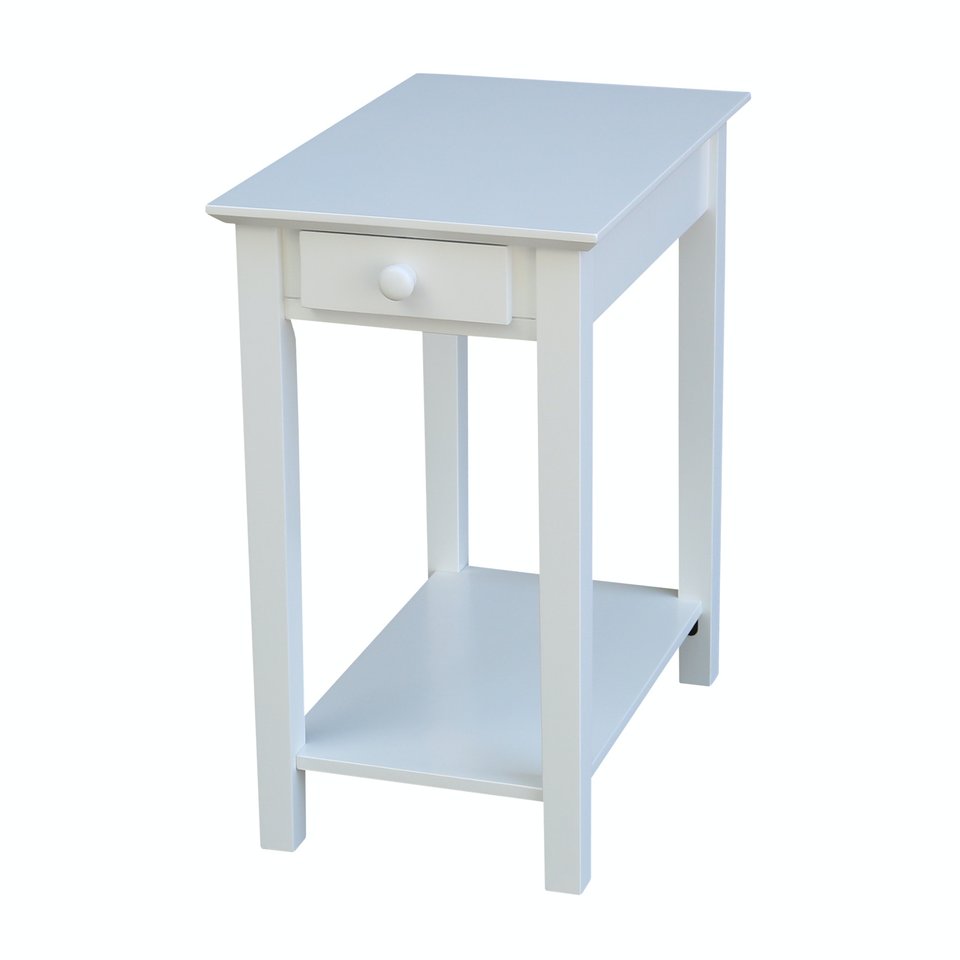 Destinations | Narrow End Table - Pure White