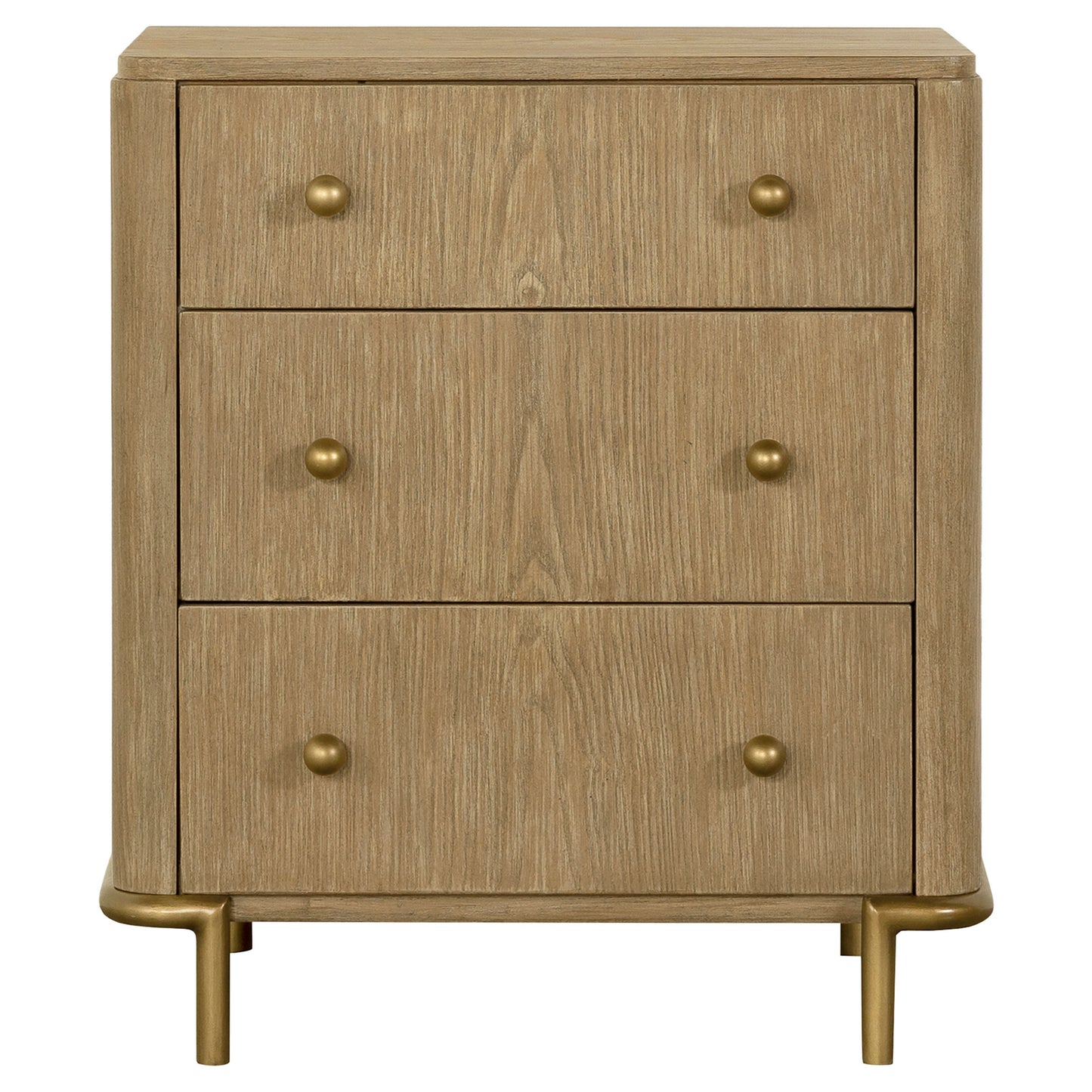 Arini | 3-Drawer Nightstand – Sand Wash or Black Finish | Coastal Contemporary Design