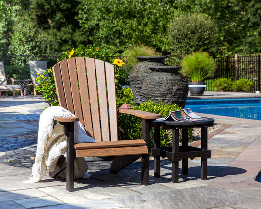 Outdoor Bundle | Fanback Chair W/ Round Side Table