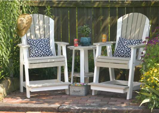 Outdoor Bundle | Adirondack Balcony Set w/ 28" Deluxe End Table