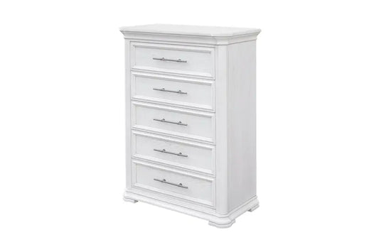Savannah | 5 Drawer Chest - Coastal Distressed White