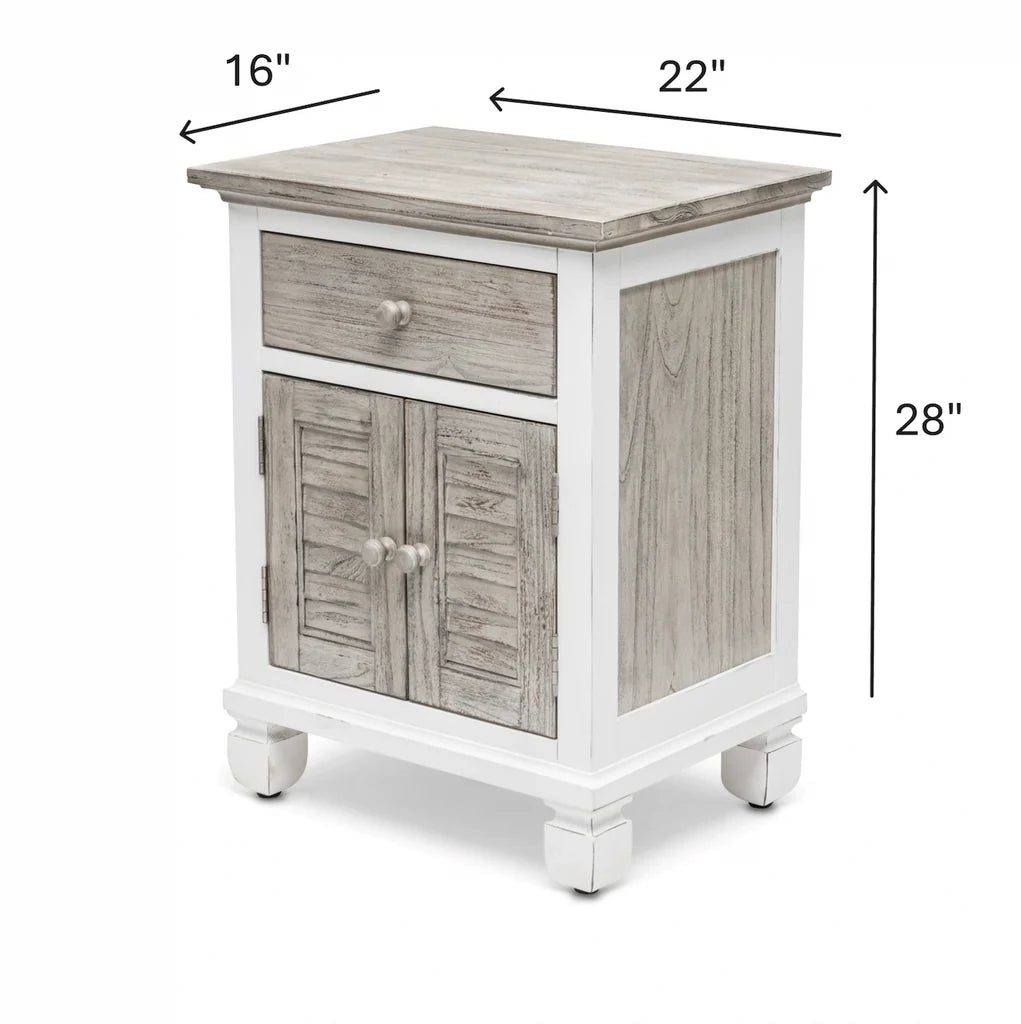 Waverly | Three Drawer Coastal Nightstand