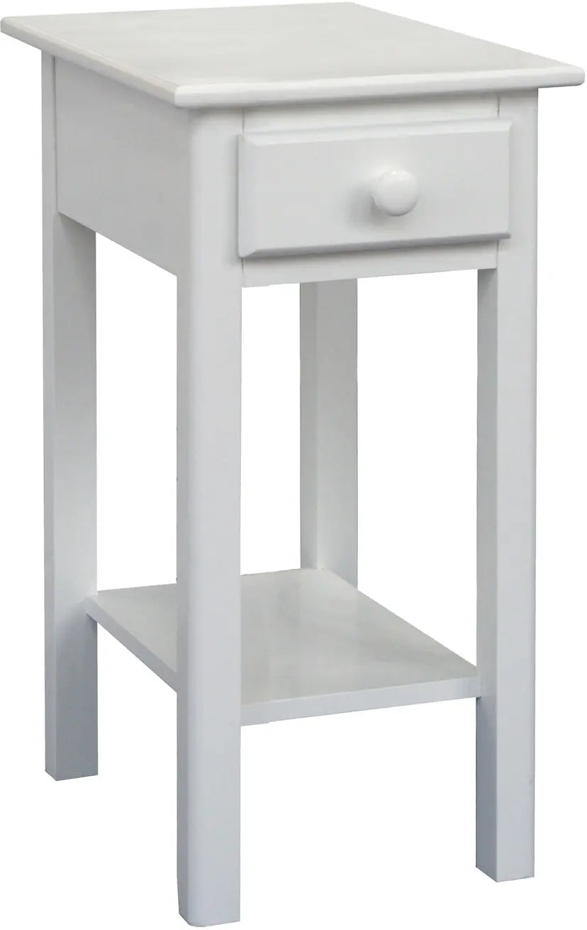 Sunset | 1 Drawer 13" Nightstand – Coastal White Finish