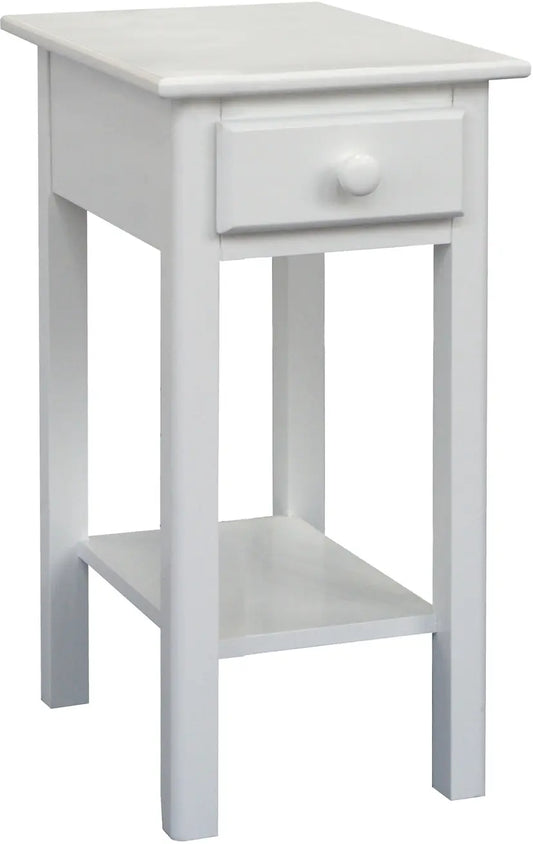 Sunset | 1 Drawer 13" Nightstand – Coastal White Finish