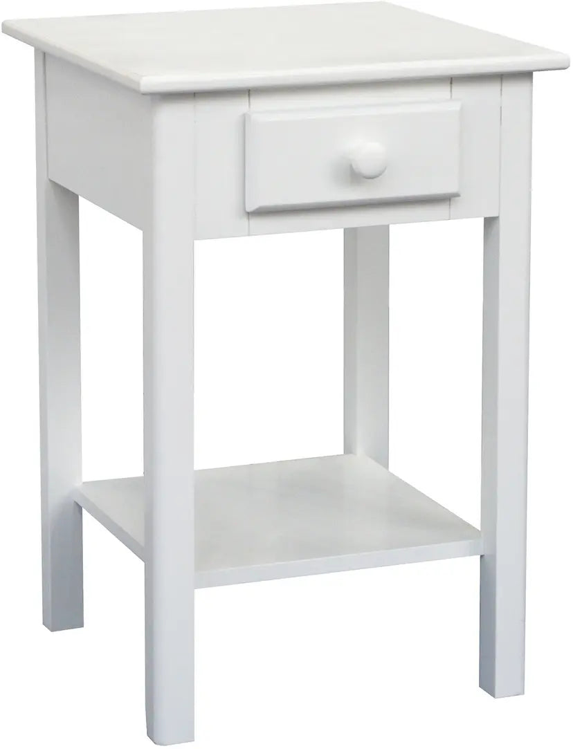 Sunset | 1 Drawer 18" Nightstand – Coastal White Finish