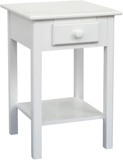 Sunset | 1 Drawer 18" Nightstand – Coastal White Finish