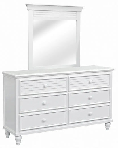 Sunset | 6 Drawer Dresser – Coastal White Finish