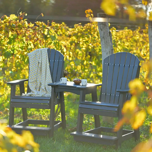 Outdoor Bundle | Adirondack Balcony With Tete-a-Tete Table Set