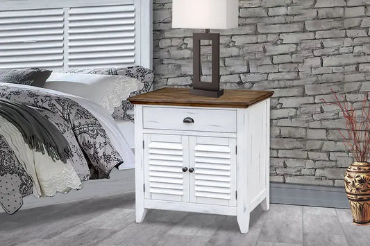 Tuscany | 2-Door Bedside Chest - Coastal Rustic Bedside Storage