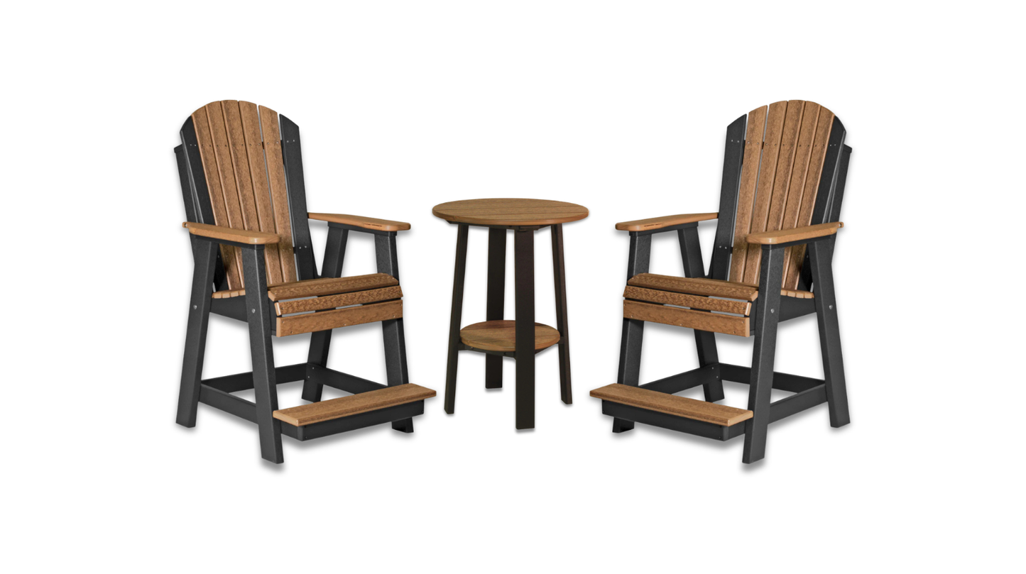 Outdoor Bundle | Adirondack Balcony Set w/ 28" Deluxe End Table