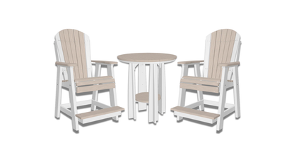 Outdoor Bundle | Adirondack Balcony Set w/ 36" Round Table