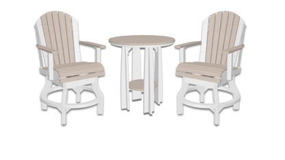 Outdoor Bundle | Adirondack Balcony Swivel Set w/ 36" Balcony Table