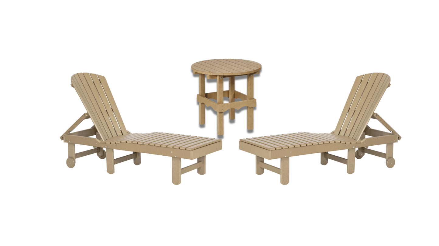 Outdoor Lounge Bundle | Fanback Lounge w/ 20" Round Table Set