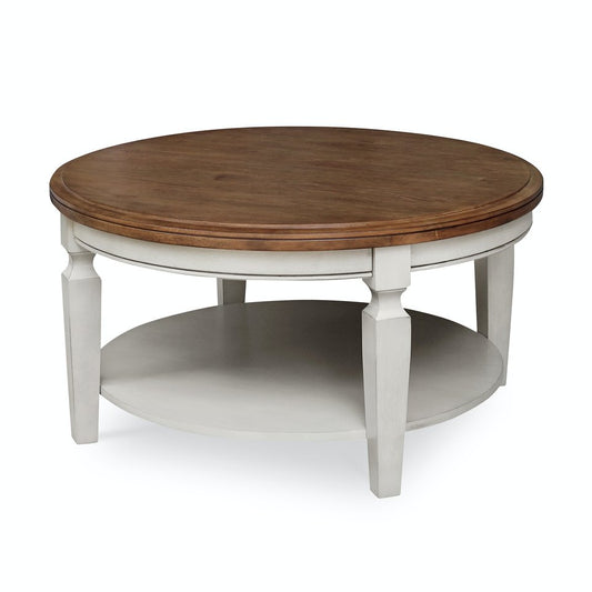 Vista | Round Coffee Table - Hickory & Shell