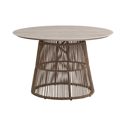 Alesso - Round Dining Table - Brown / Sand