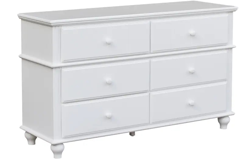 Abacoa | 6 Drawer Dresser w/ Mirror Option - White