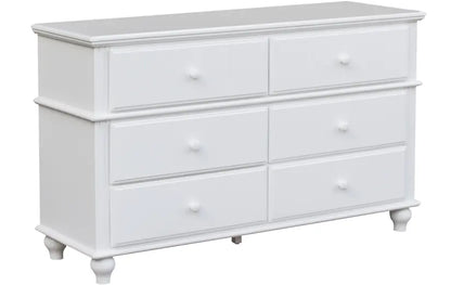 Abacoa | 6 Drawer Dresser w/ Mirror Option - White