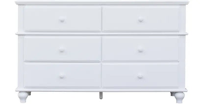 Abacoa | 6 Drawer Dresser w/ Mirror Option - White