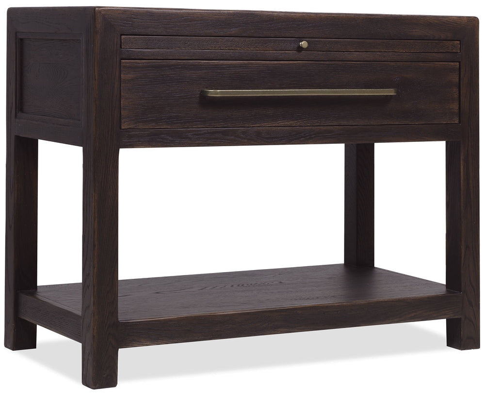 Driftwood - One-Drawer Nightstand With Stone