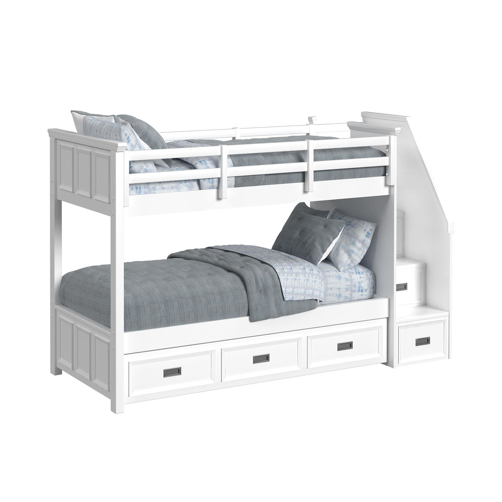 Hampton Kids - Bunk With Staircase And Trundle Bedroom Set