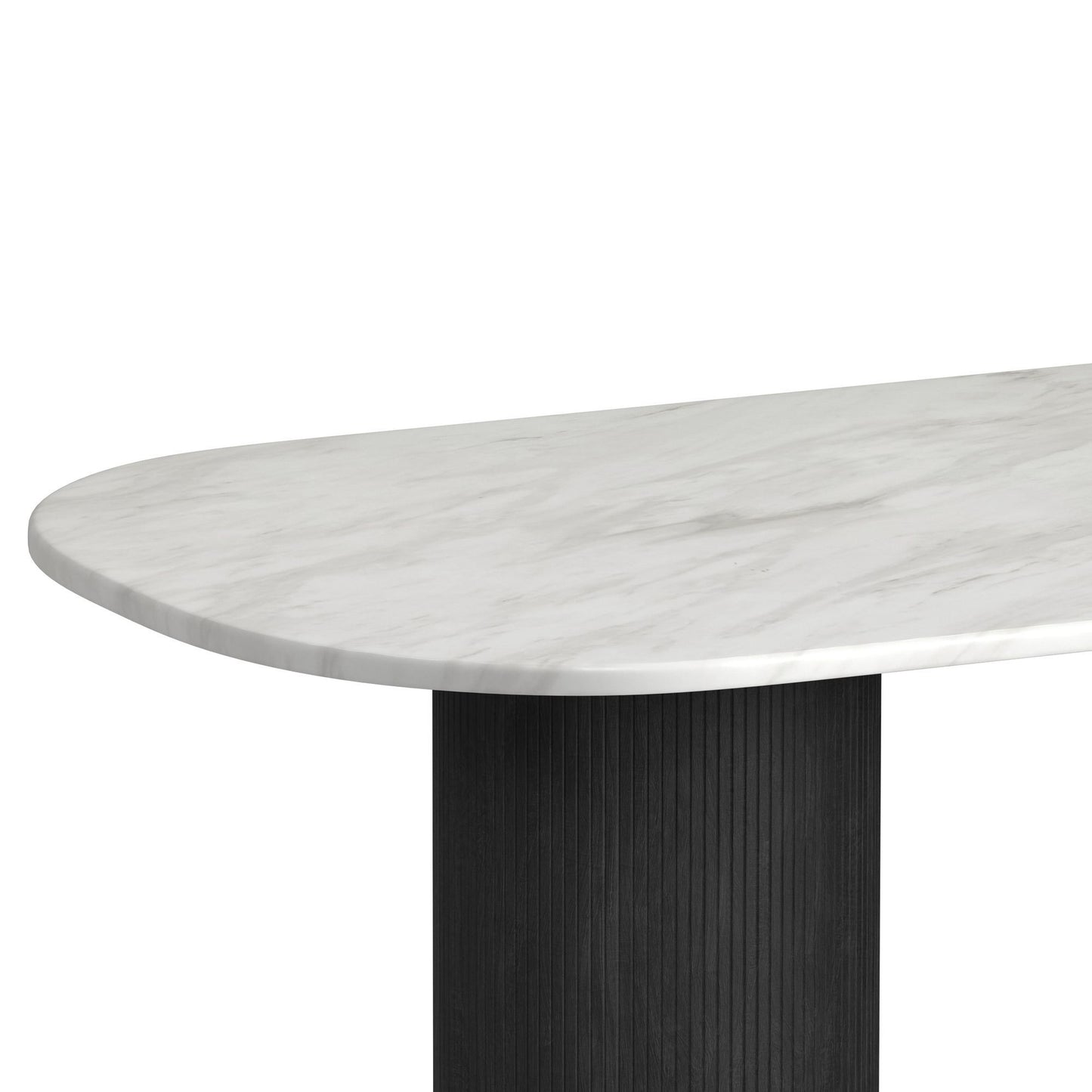 Sylvie - 7 Piece Standard Height Dining Set (Oval Table And Six Chairs) - Black With Grain
