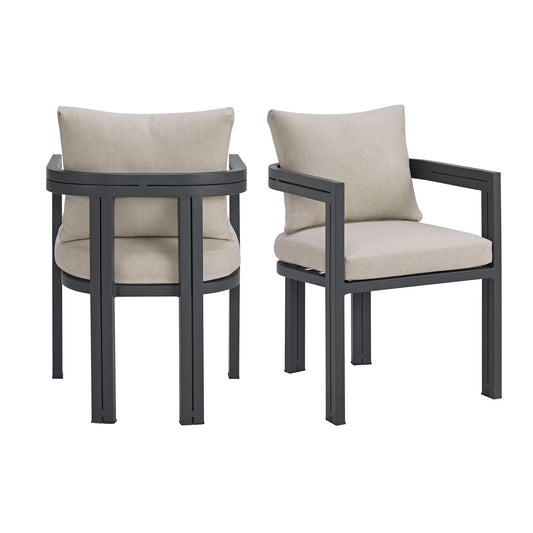 Playa - Dining Chair (Set of 2) - Dark Gray / Beige