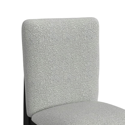 Portland - Square Back Fabric Barstool (Set of 2) - Gray / Black