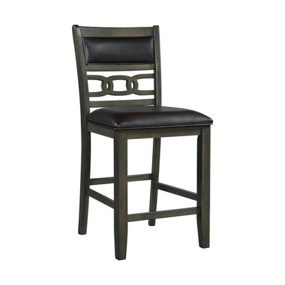Amherst - Counter Side Chair With PU Cushion (Set of 2) - Gray Finish