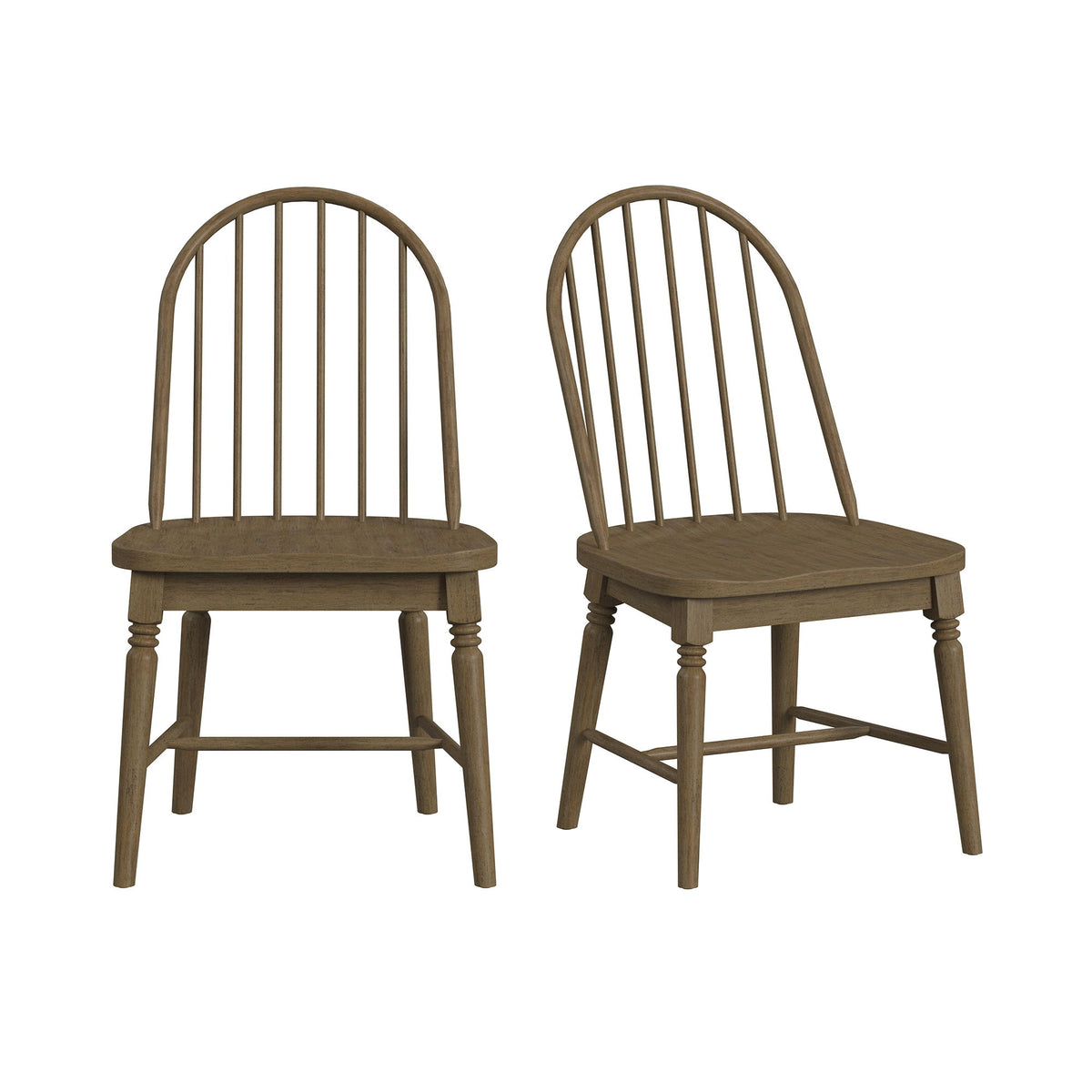Heritage - Windsor Side Chair (Set of 2) With Leveler - Oak Brown
