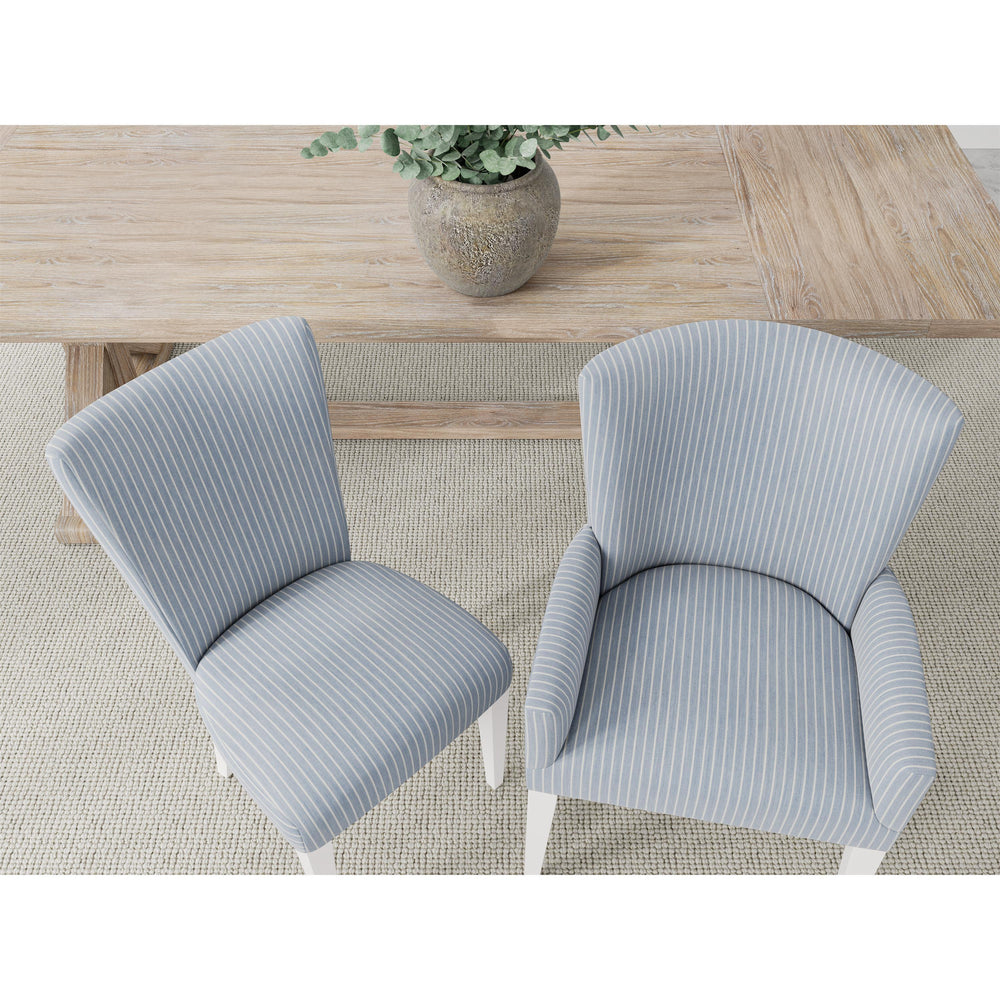 Rosalie - Upholstered Host Chair (Set of 2) - Blue