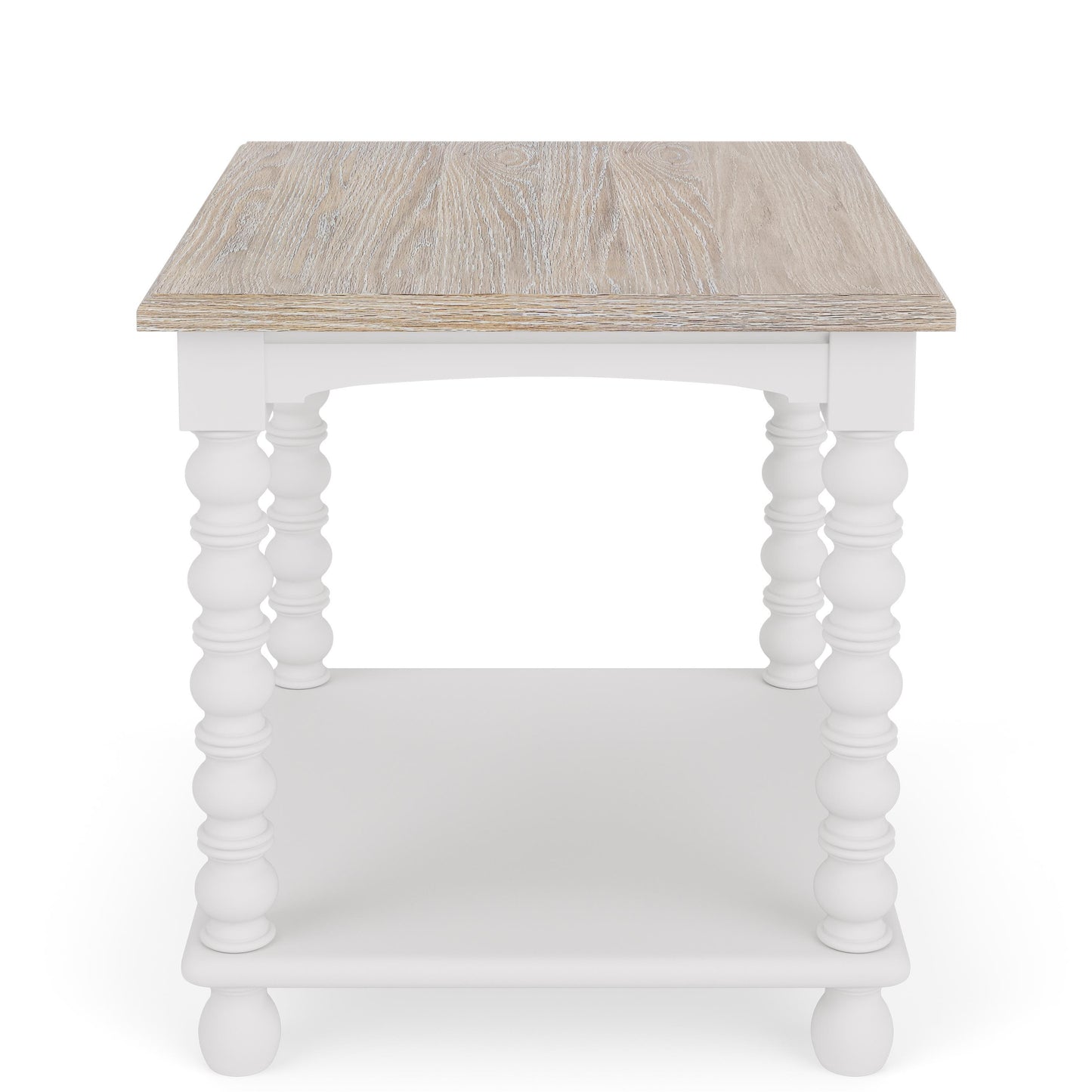 Rosalie - Rectangular Spindle End Table - White
