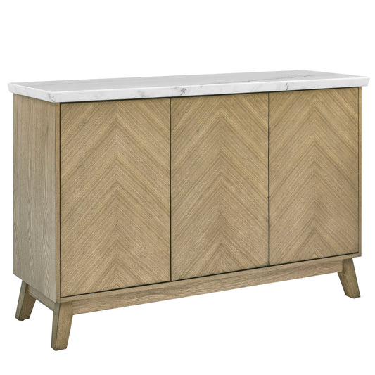 Vida - Marble Top Server - White