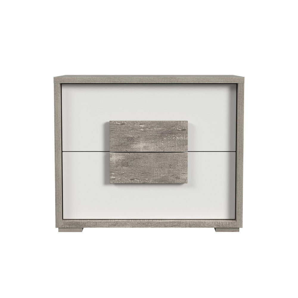 San Matteo - 2-Drawer Nightstand With USB - Gray