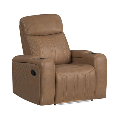 Side Kick - Recliner With Cupholders And White Led Light - Simba Saddle