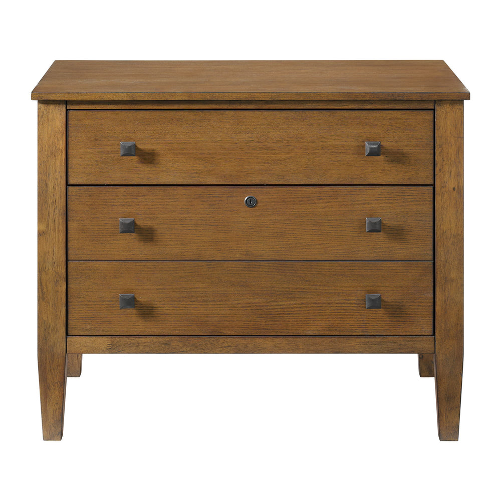 Portico - File Cabinet - Brown Oak