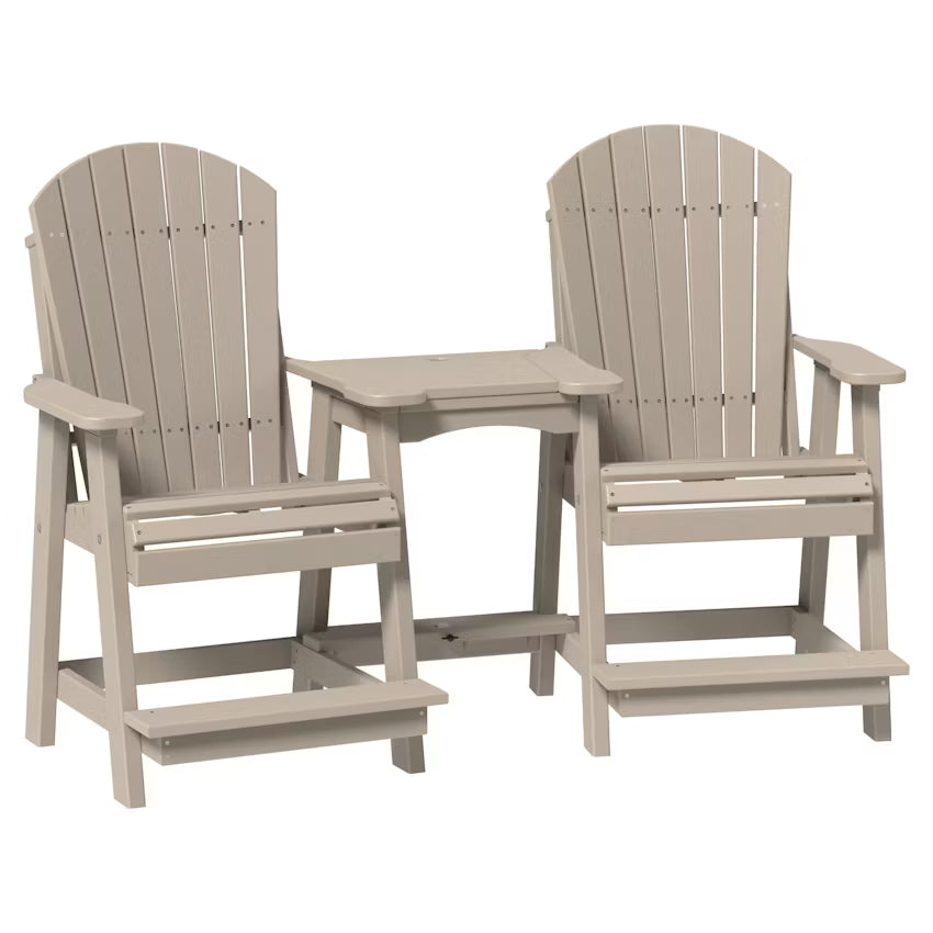 Outdoor Bundle | Adirondack Balcony With Tete-a-Tete Table Set